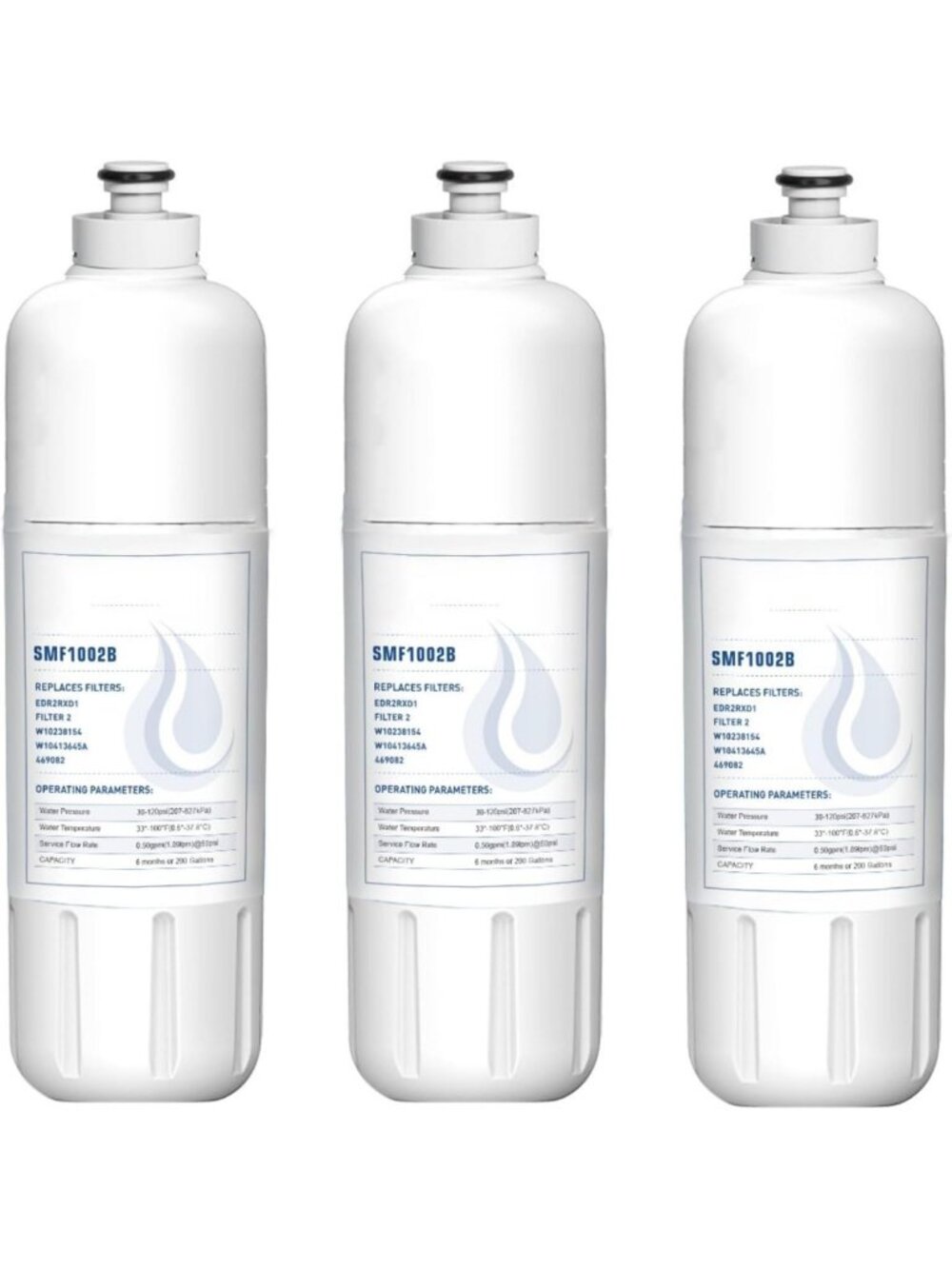 Replacement for Whirlpool W10413645A EDR2RXD1, 3 Pack
